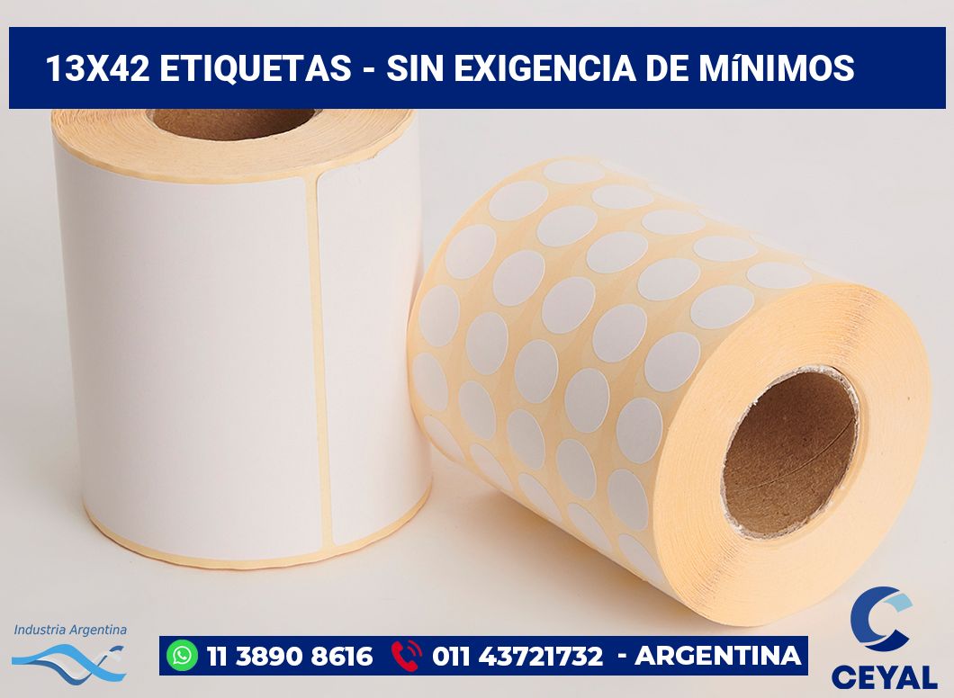 13×42 Etiquetas