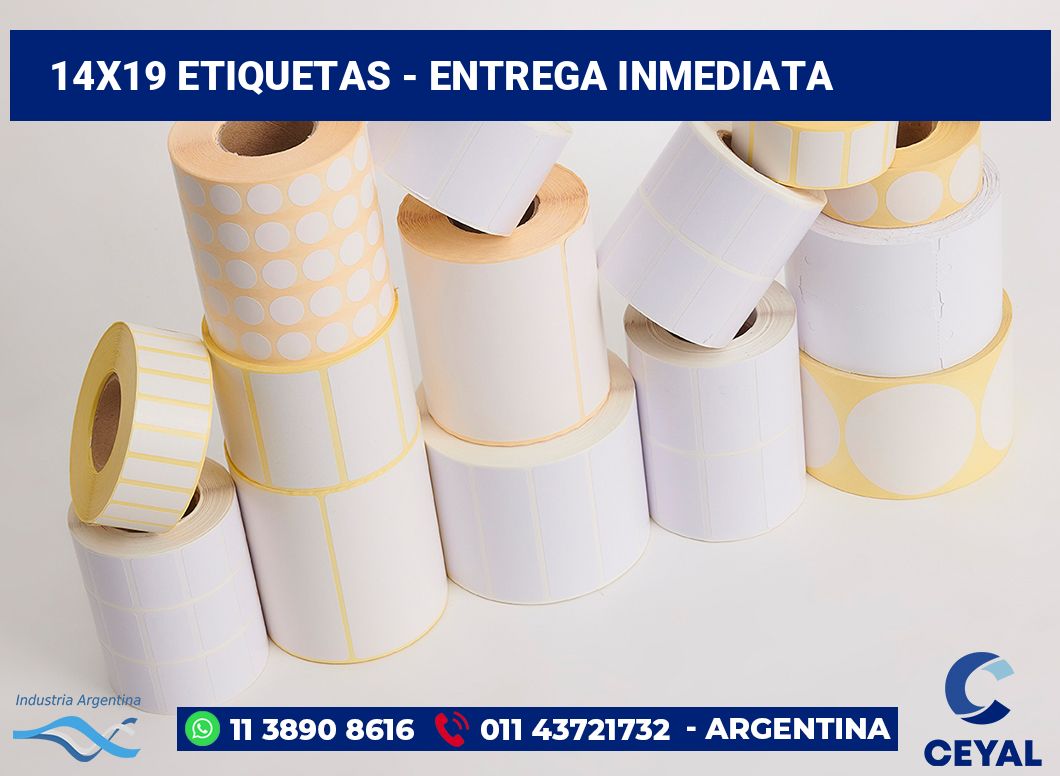 14×19 Etiquetas