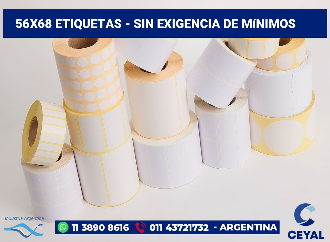 56×68 Etiquetas
