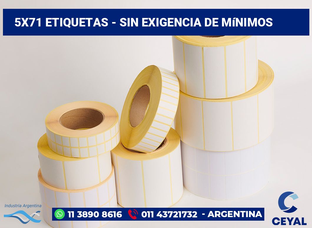 5x71 Etiquetas