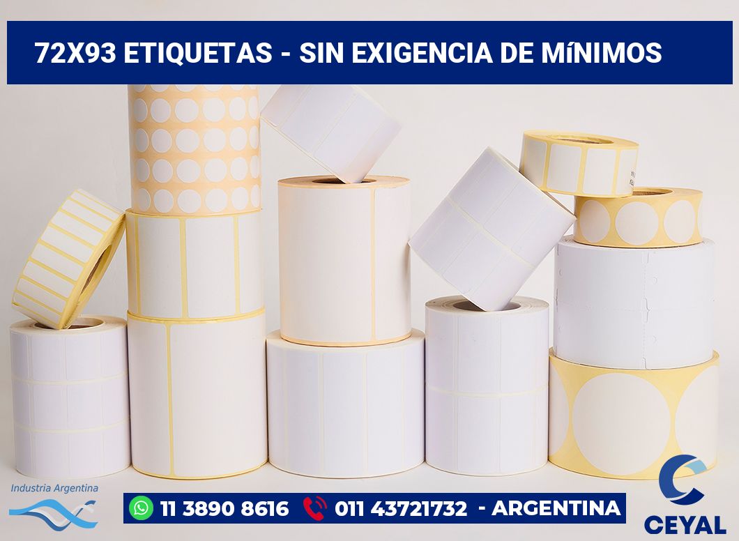 72×93 Etiquetas