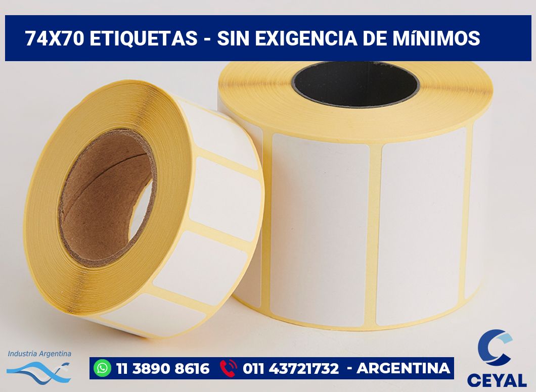 74×70 Etiquetas