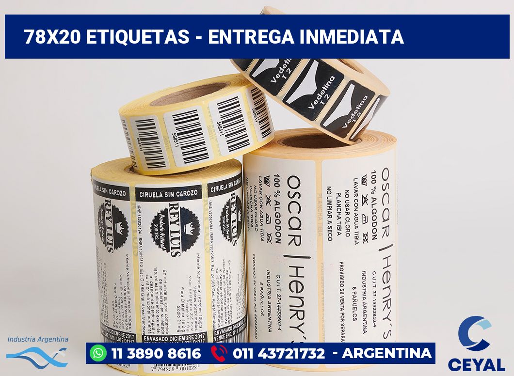 78x20 Etiquetas