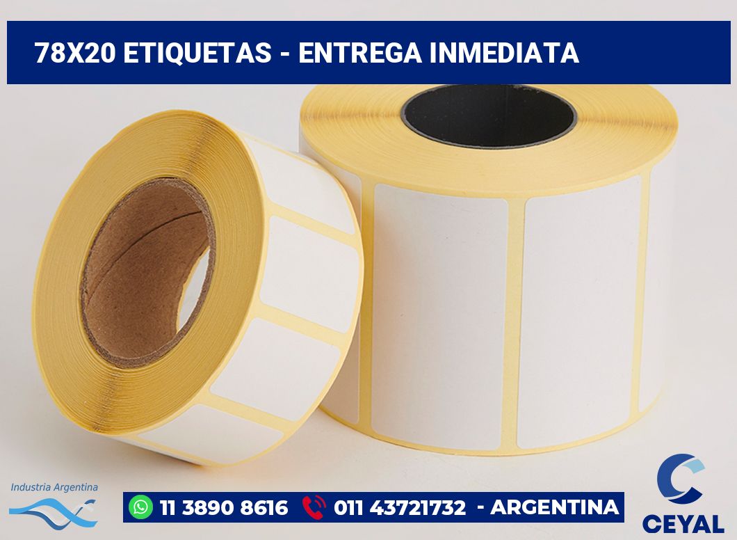 78×20 Etiquetas