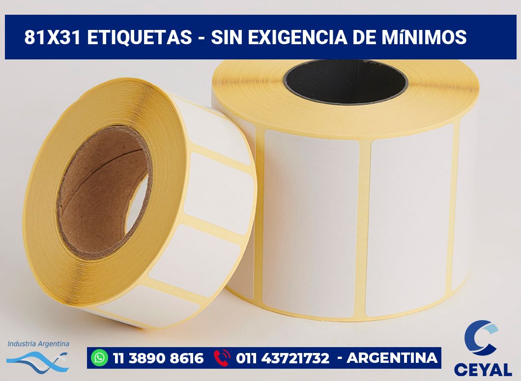 81x31 Etiquetas