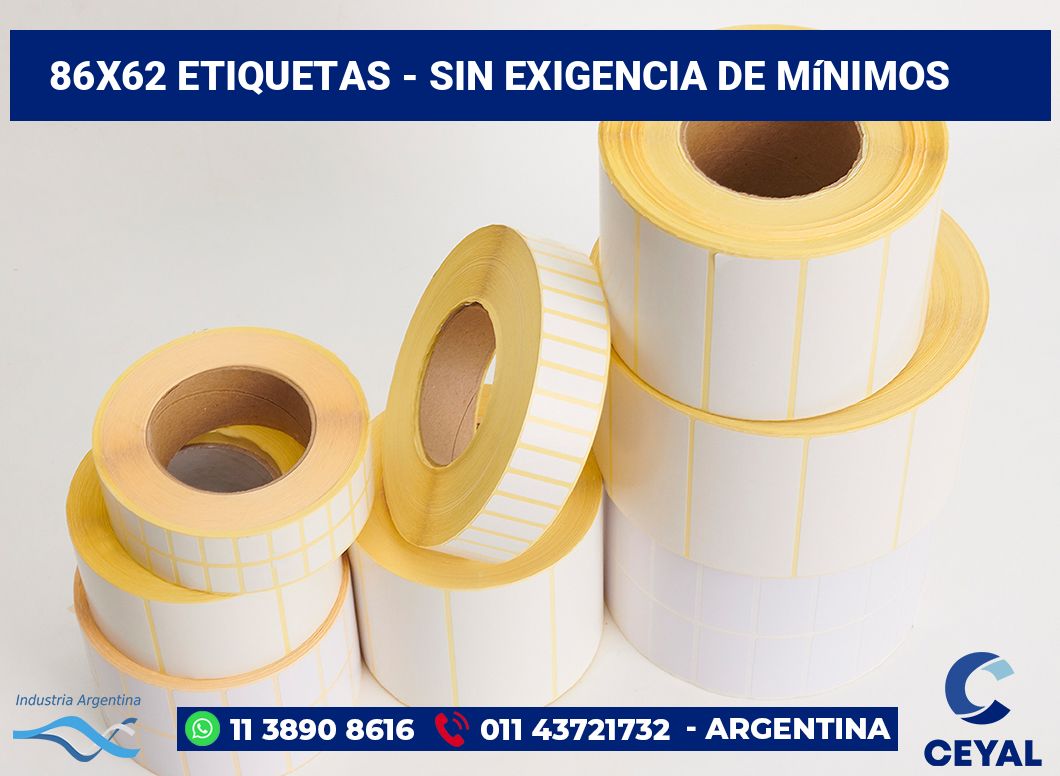 86×62 Etiquetas