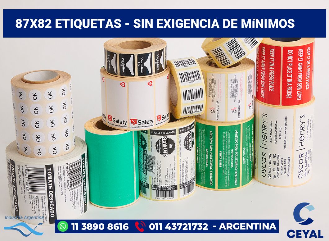 87x82 Etiquetas