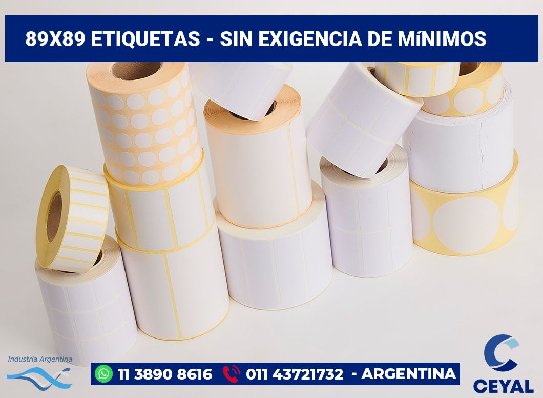 89×89 Etiquetas