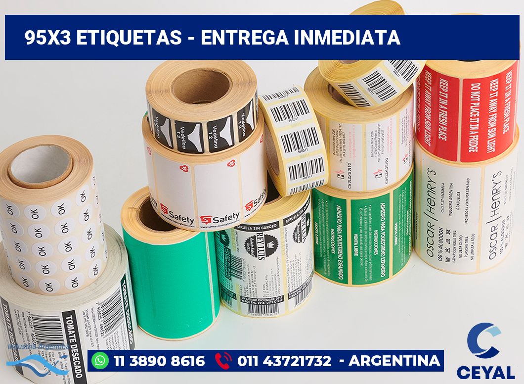 95×3 Etiquetas