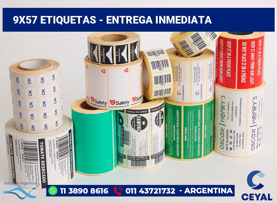 9×57 Etiquetas