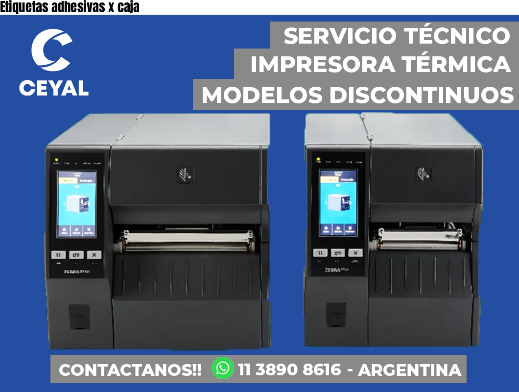 Etiquetas adhesivas x caja