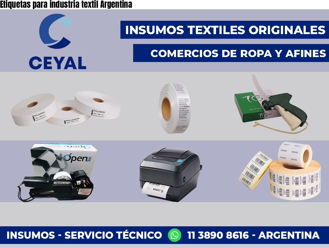 Etiquetas para industria textil Argentina