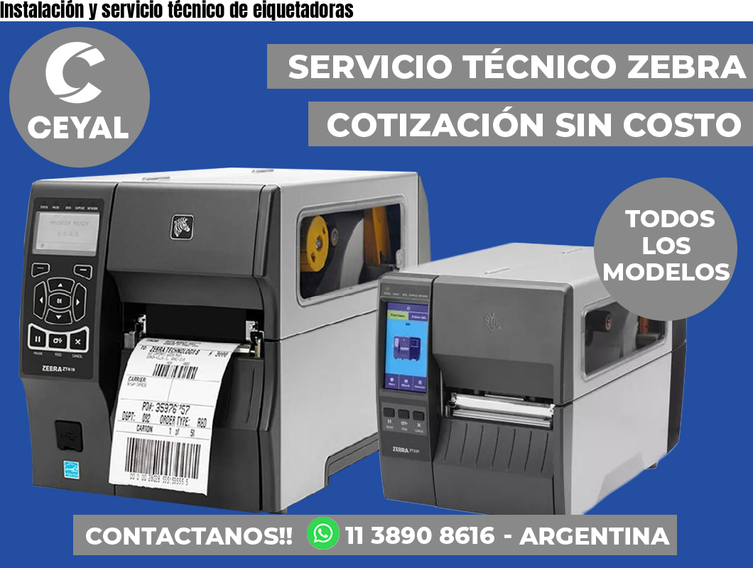 Instalación y servicio técnico de eiquetadoras