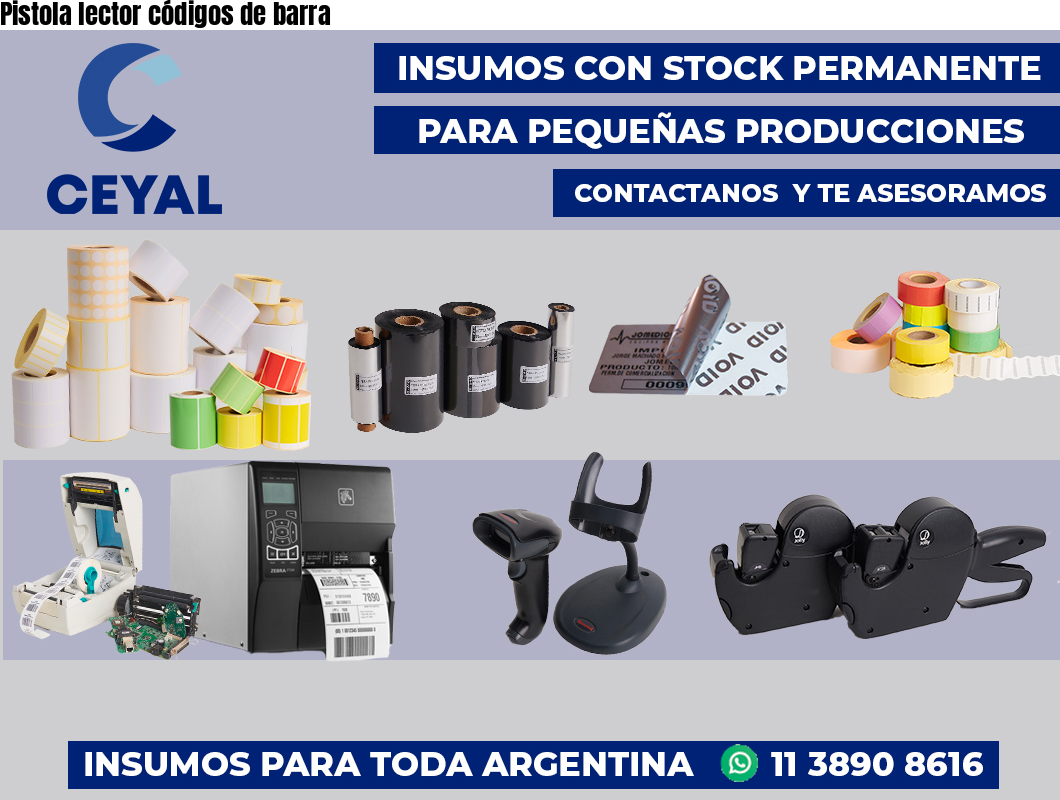 Pistola lector códigos de barra