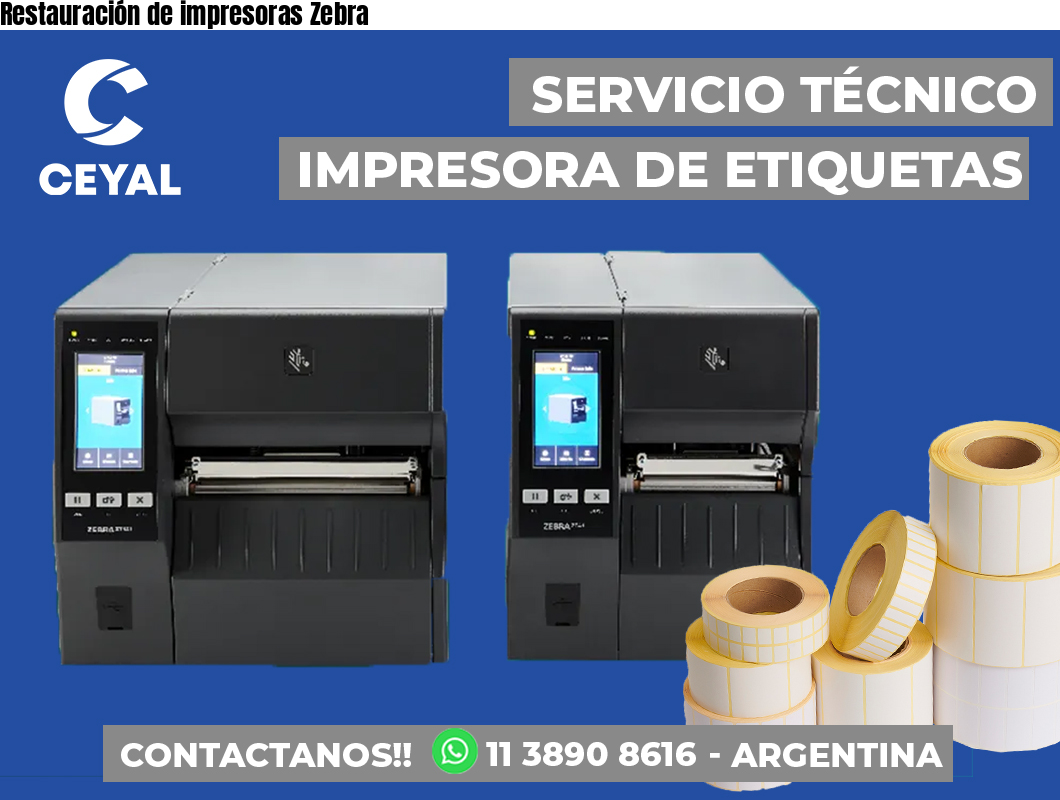 Restauración de impresoras Zebra