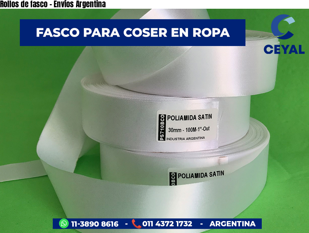 Rollos de fasco - Envíos Argentina