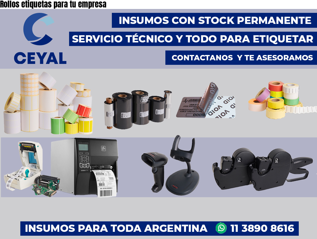 Rollos etiquetas para tu empresa