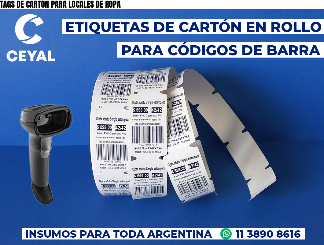 TAGS DE CARTÓN PARA LOCALES DE ROPA