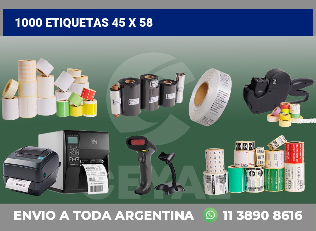 1000 etiquetas 45 x 58