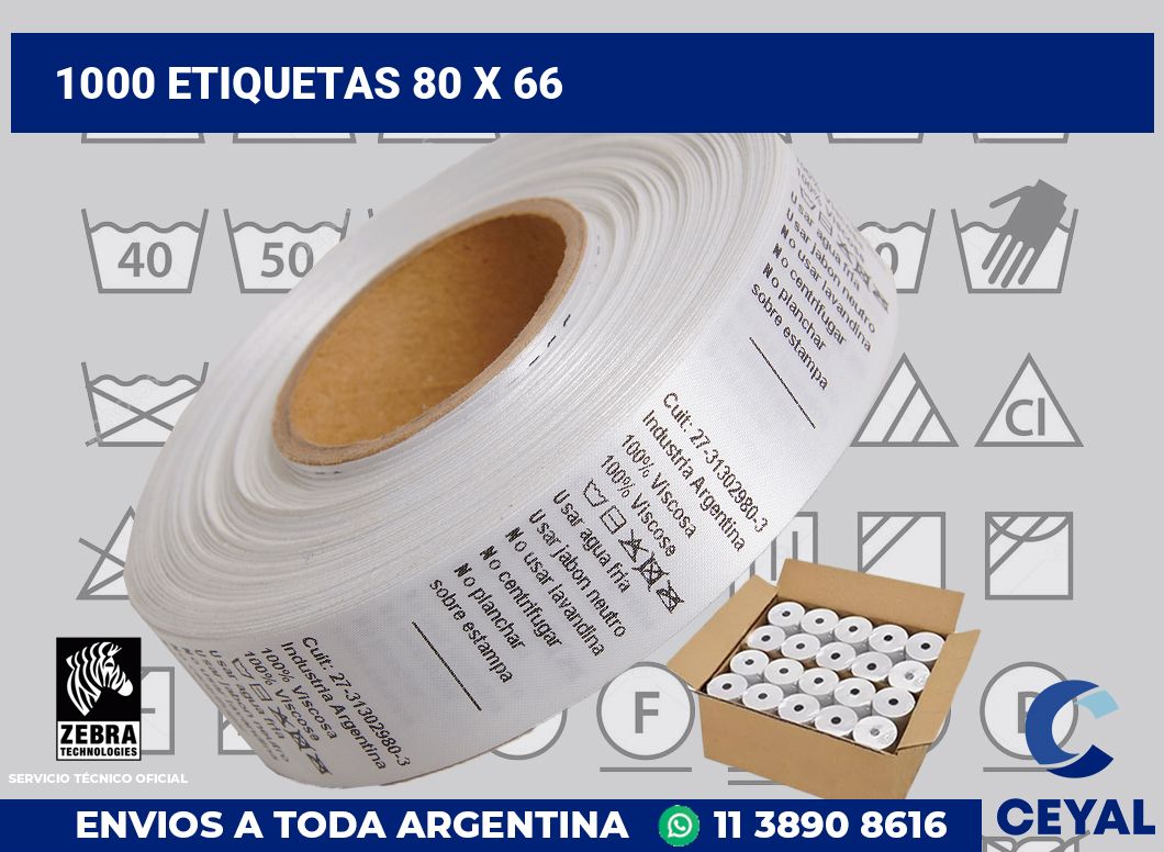 1000 etiquetas 80 x 66