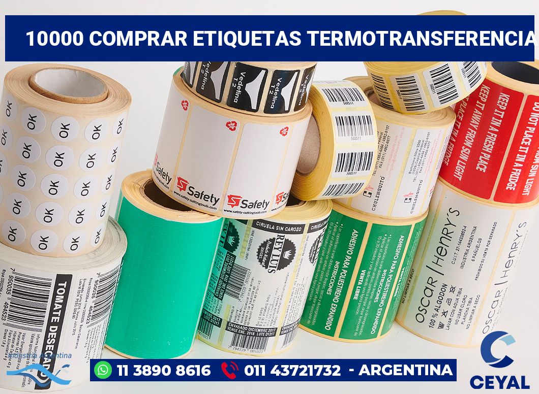 10000 Comprar etiquetas termotransferencia