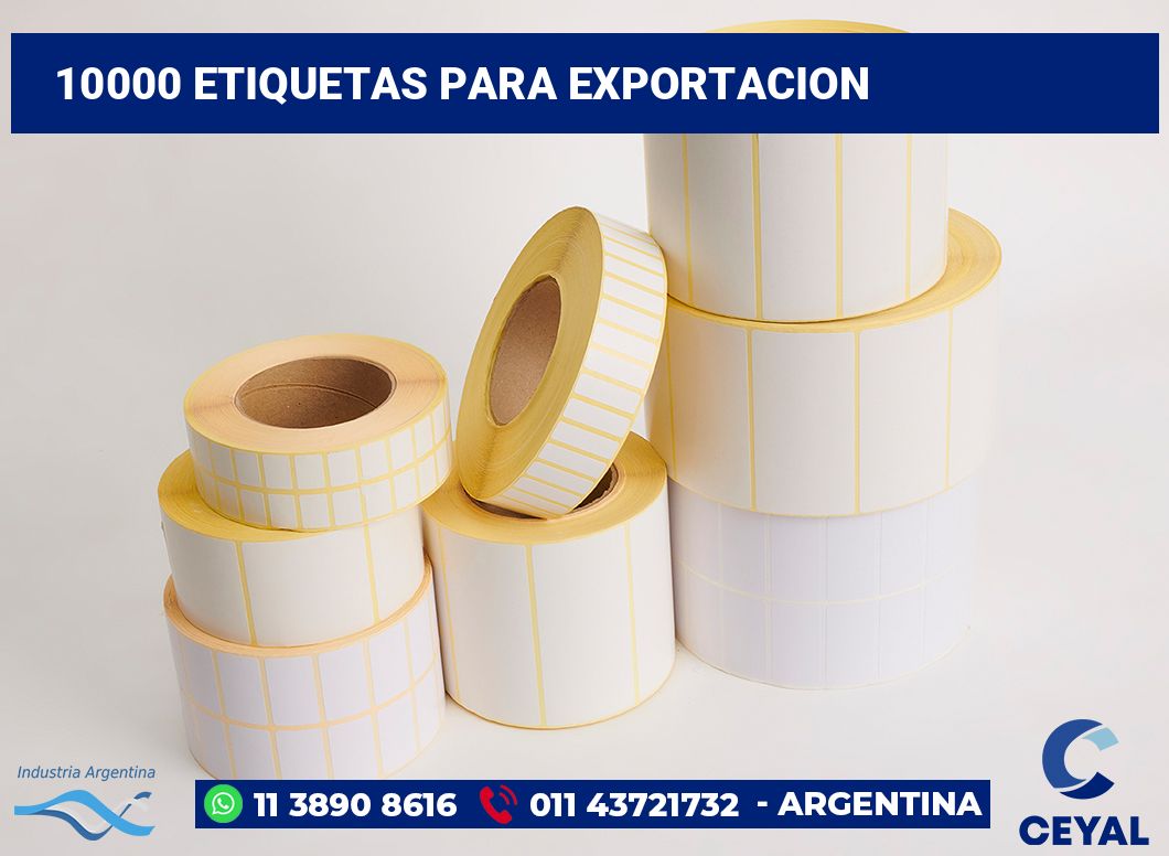 10000 Etiquetas para exportacion