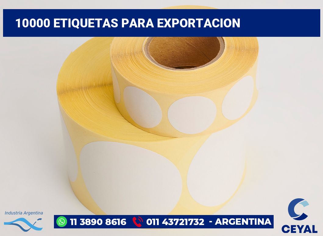 10000 Etiquetas para exportacion