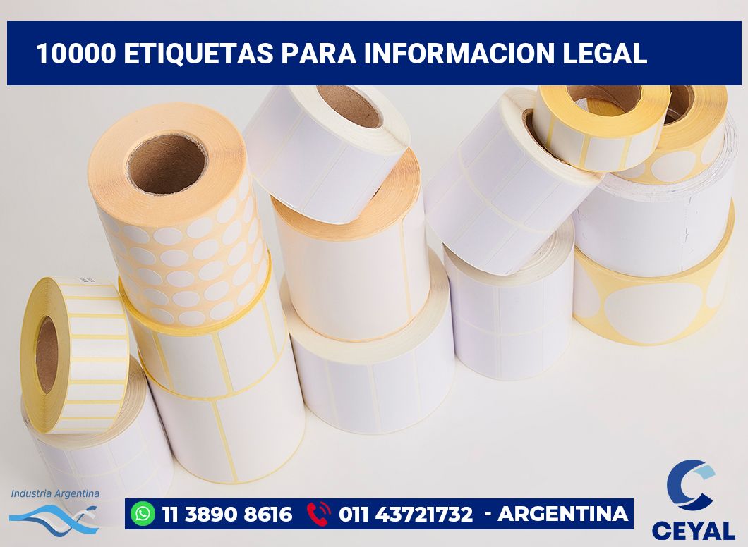 10000 Etiquetas para informacion legal