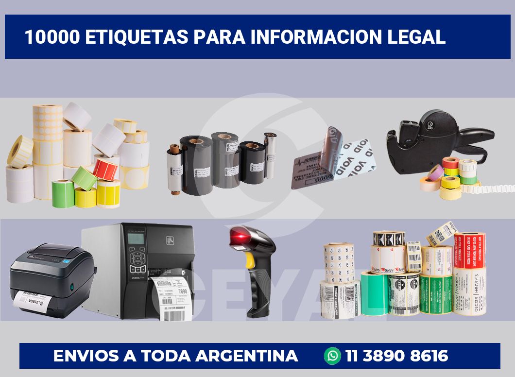 10000 Etiquetas para informacion legal