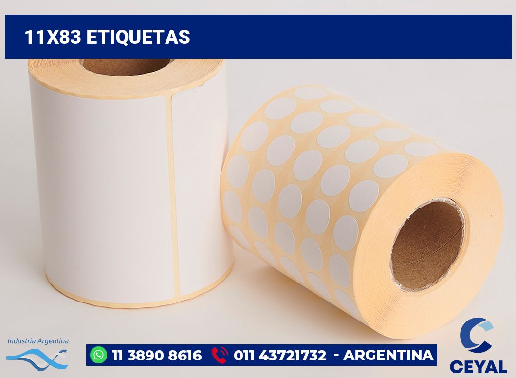 11x83 Etiquetas