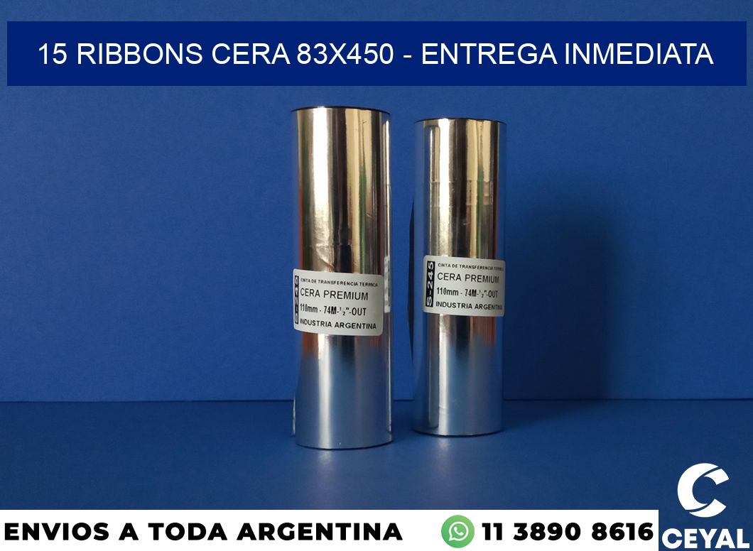 15 Ribbons cera 83×450 – Entrega inmediata