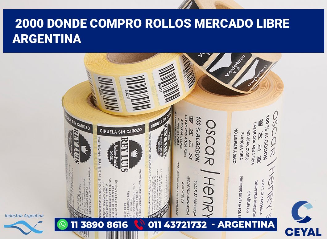 2000 Donde compro rollos mercado libre argentina