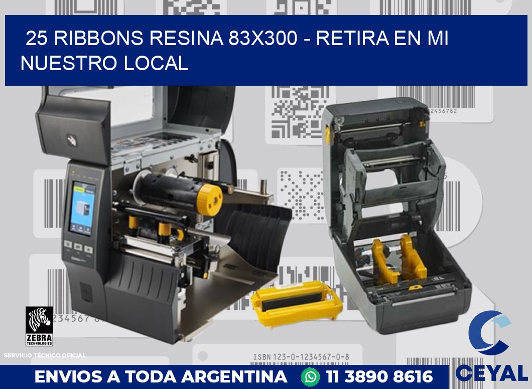 25 Ribbons resina 83x300 - retira en mi nuestro local