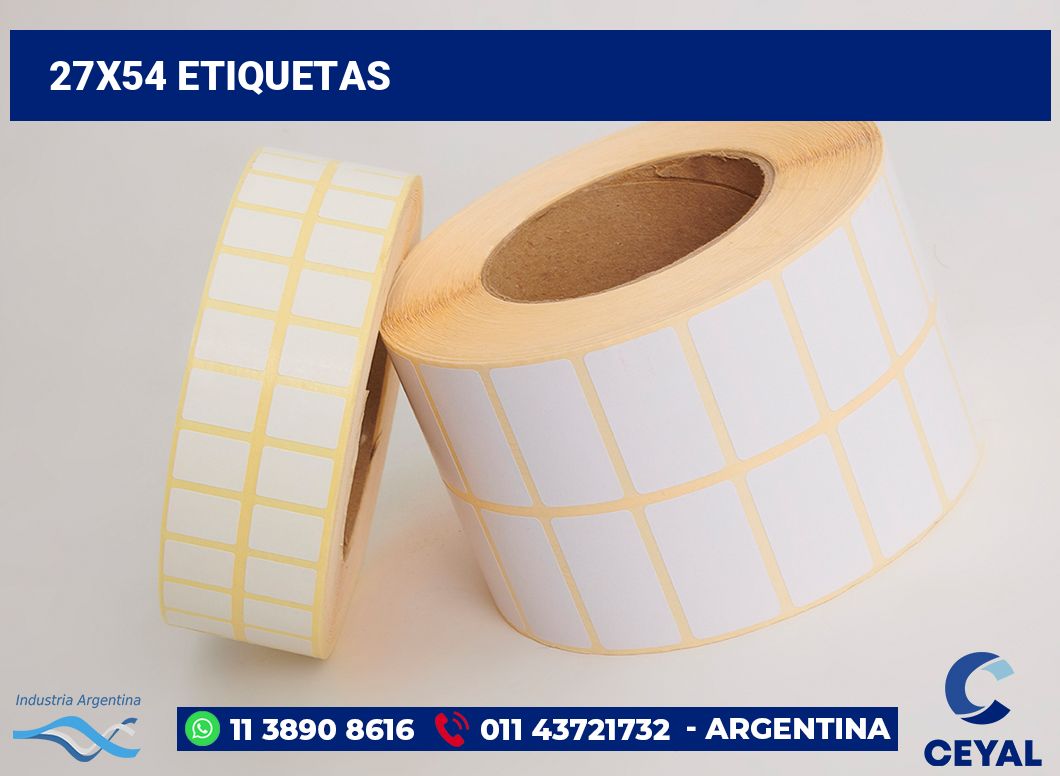 27x54 Etiquetas
