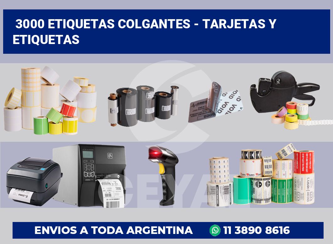3000 Etiquetas colgantes – tarjetas y etiquetas