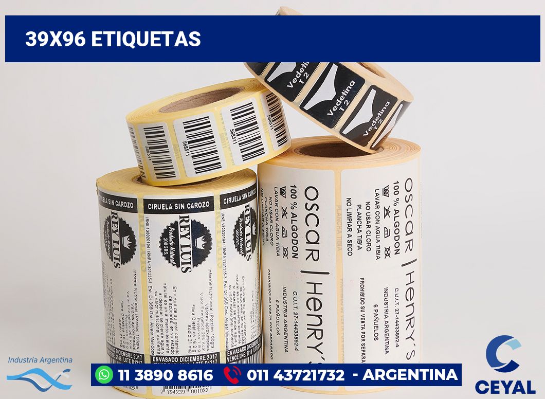 39x96 Etiquetas