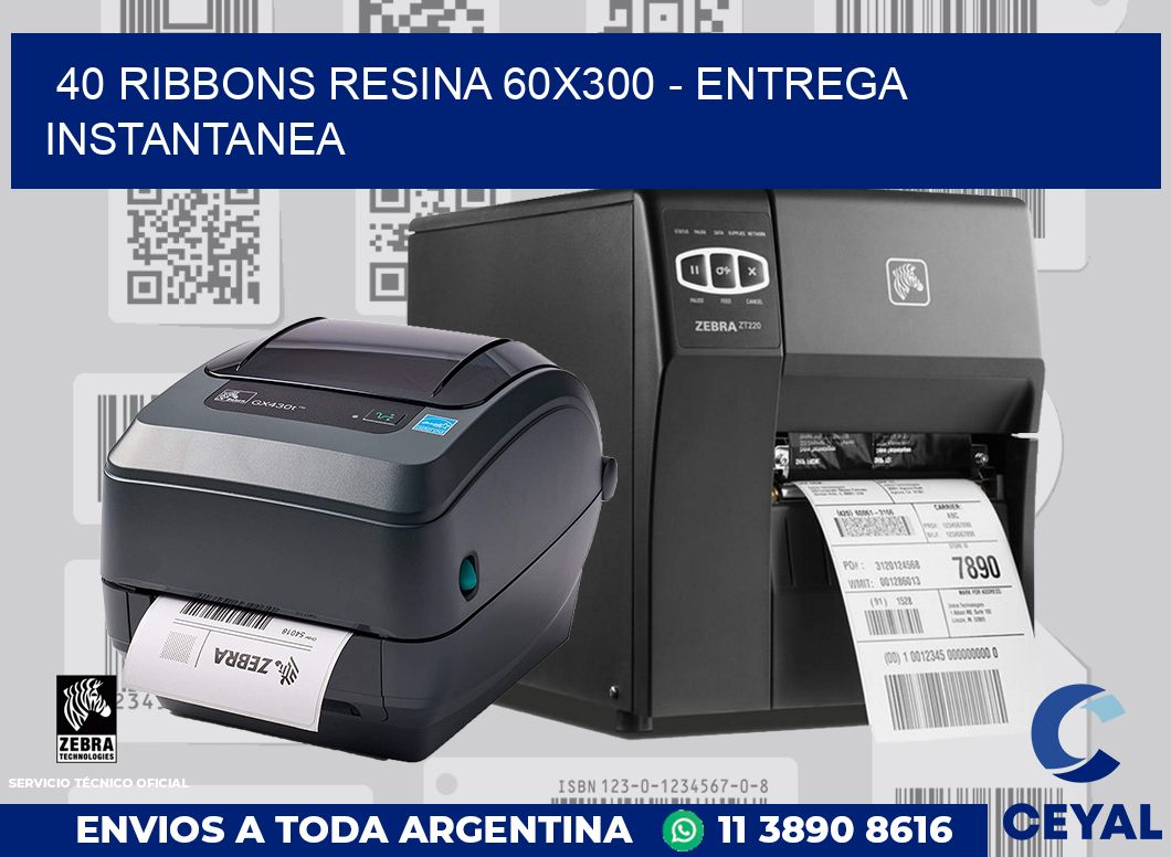 40 Ribbons resina 60x300 - entrega instantanea