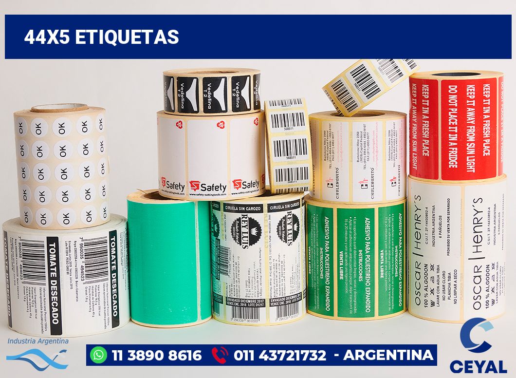 44x5 Etiquetas