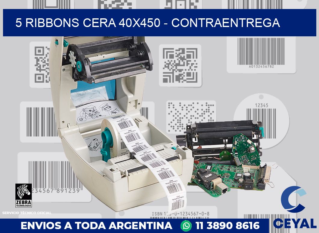 5 Ribbons cera 40x450 - contraentrega