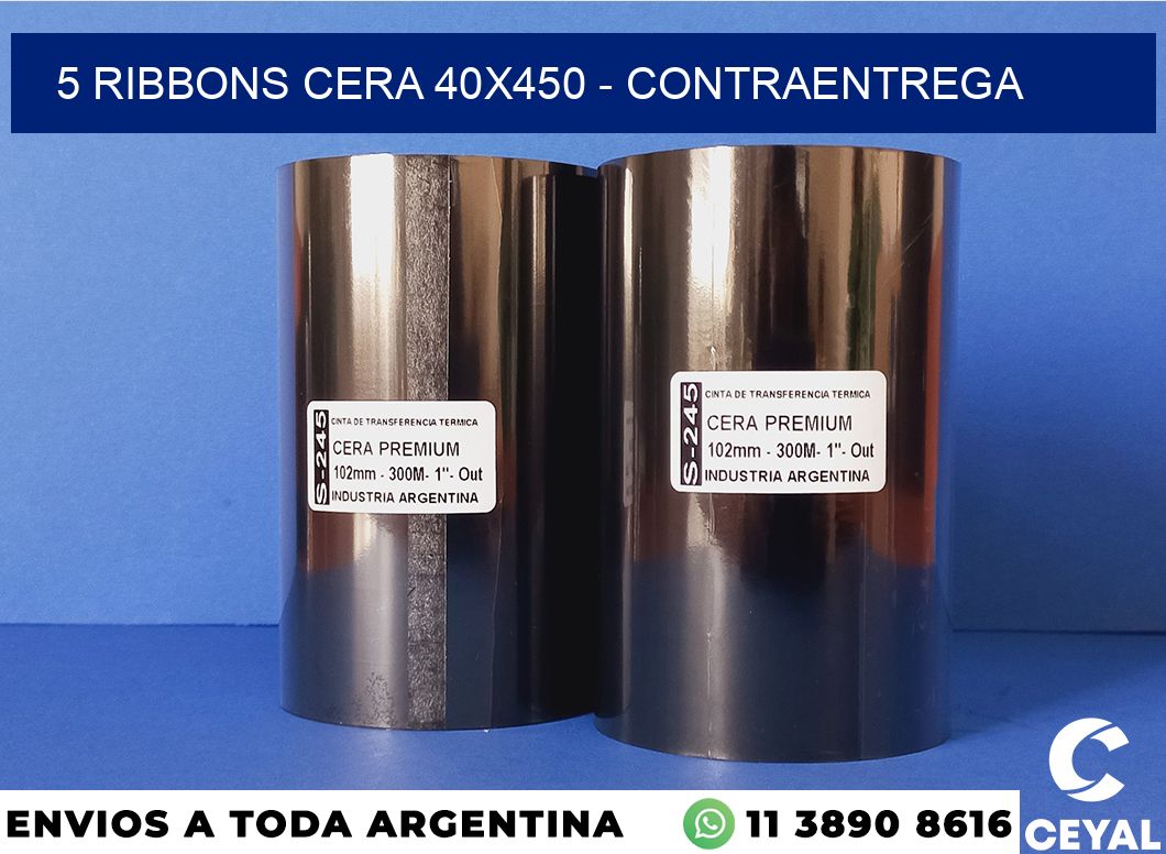 5 Ribbons cera 40×450 – contraentrega