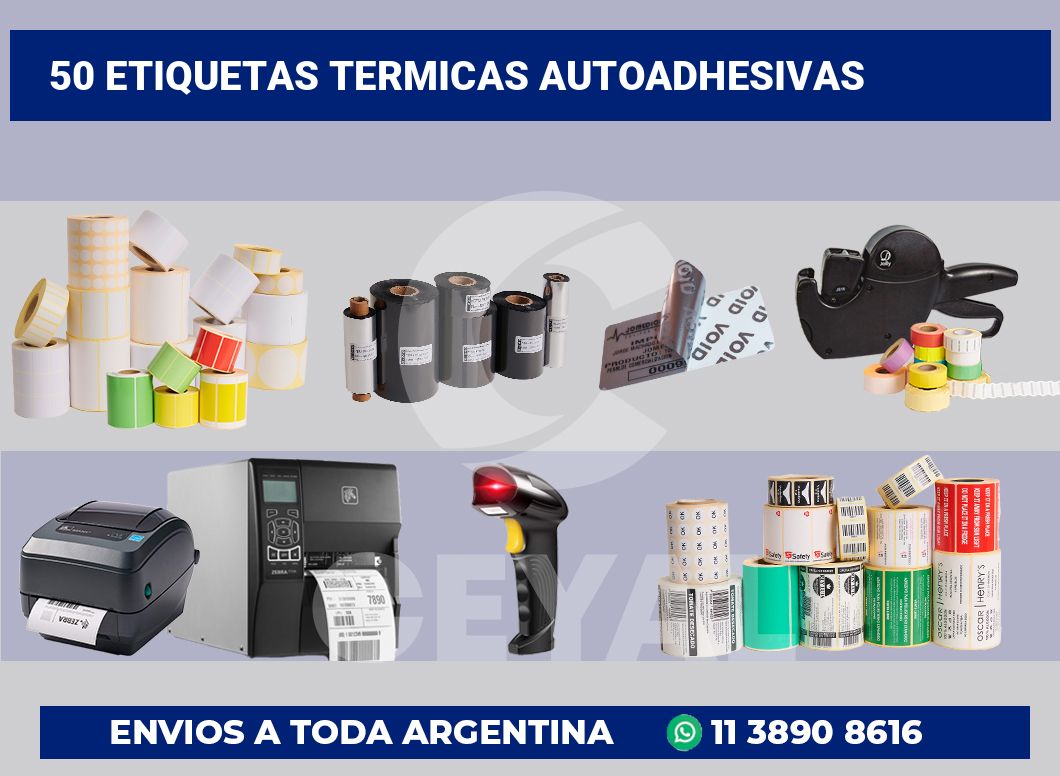 50 Etiquetas termicas autoadhesivas