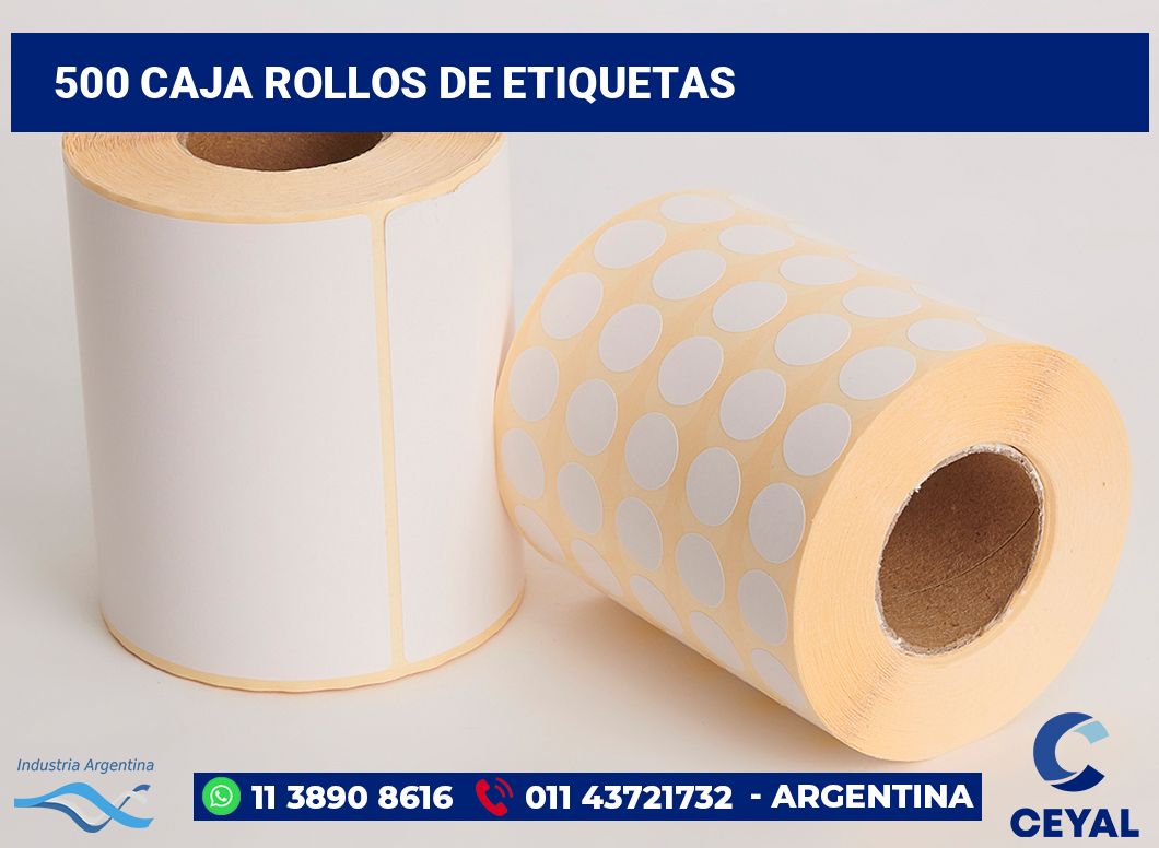 500 Caja rollos de etiquetas