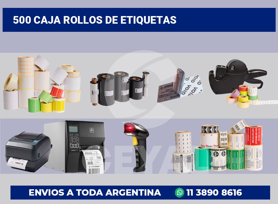 500 Caja rollos de etiquetas