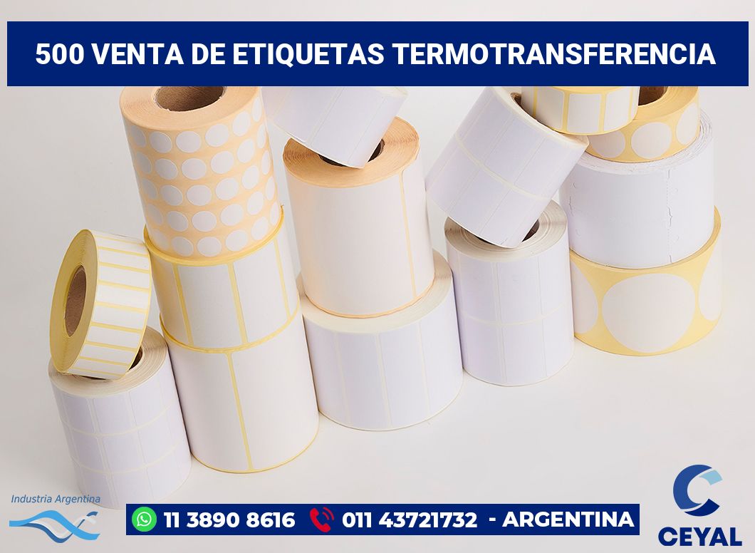 500 Venta de etiquetas termotransferencia