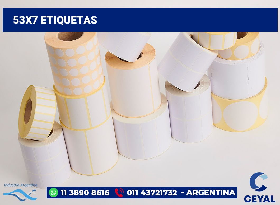 53x7 Etiquetas