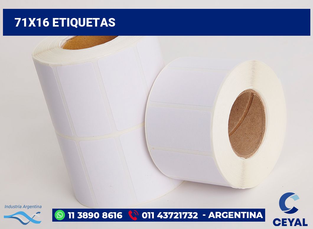 71x16 Etiquetas