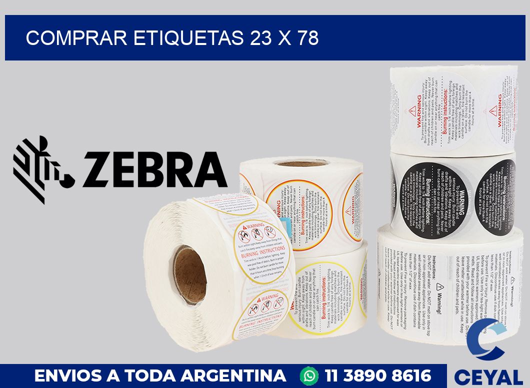 Comprar etiquetas 23 x 78