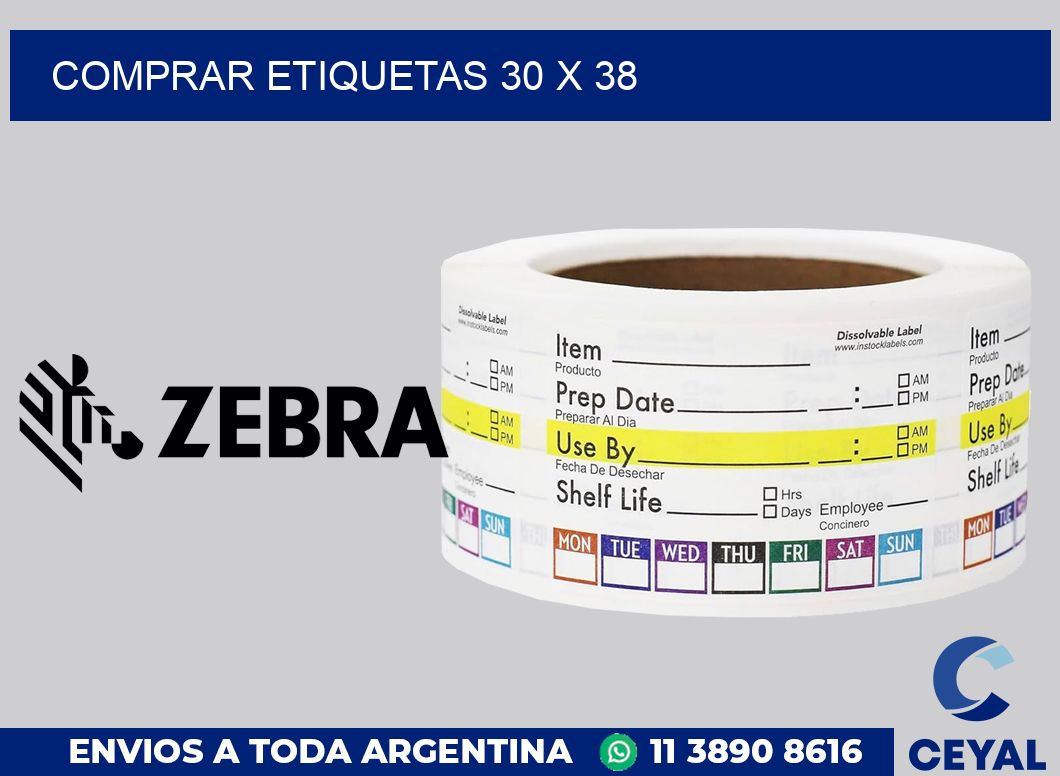 Comprar etiquetas 30 x 38