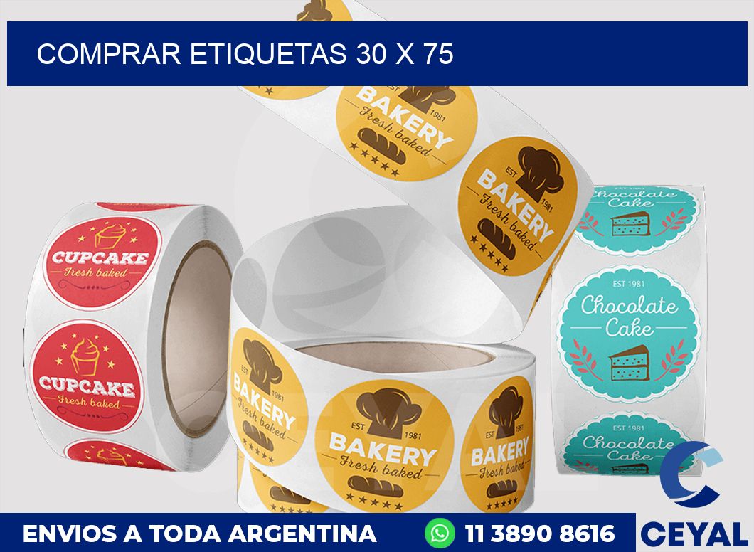 Comprar etiquetas 30 x 75