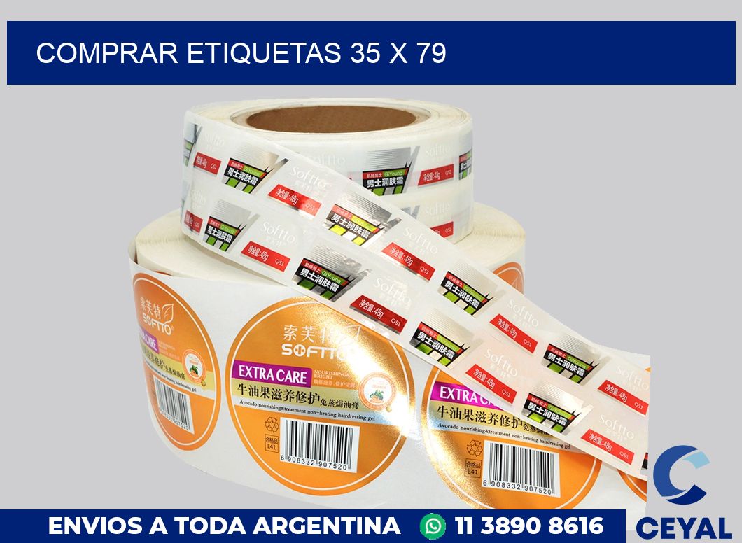 Comprar etiquetas 35 x 79